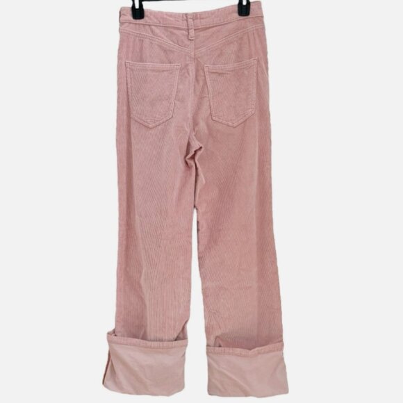 Brand New Pilcro The Scotty Cuffed High Rise Straight-Leg Jeans;Corduroy Edition - Picture 6 of 10